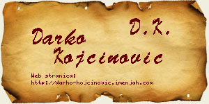 Darko Kojčinović vizit kartica